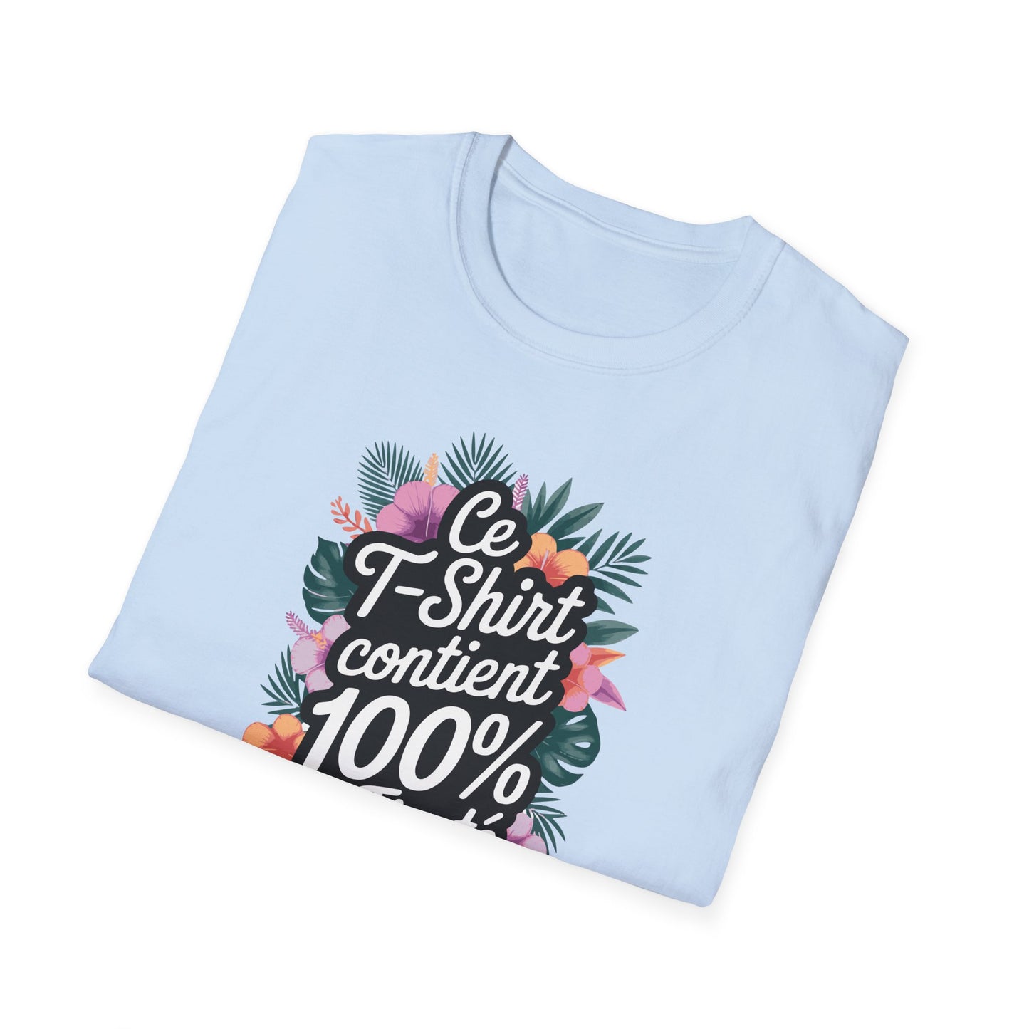 Ce t-shirt contient 100% de fierté acadienne floral boho