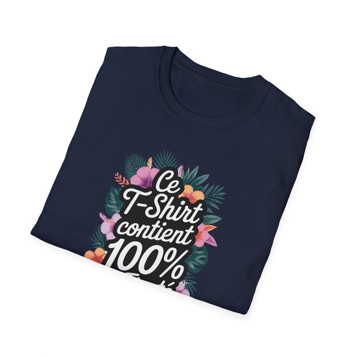 Ce t-shirt contient 100% de fierté acadienne floral boho